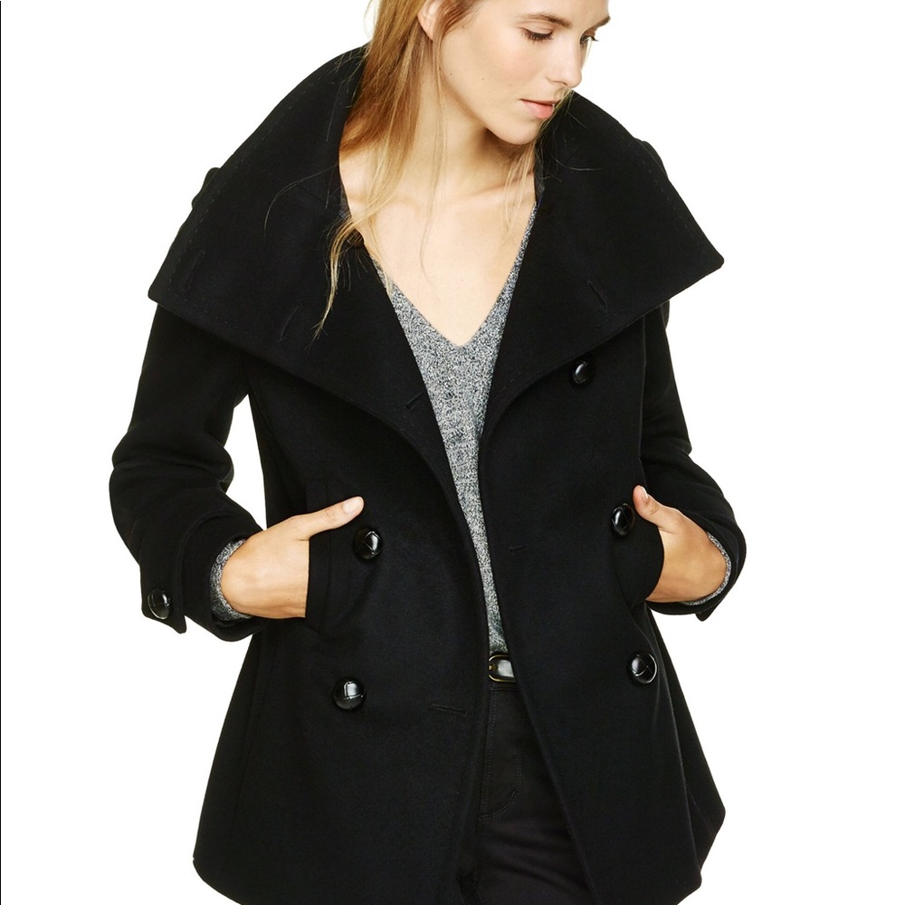 Aritzia Howell Black Pea Coat